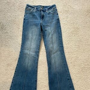 Express Dark Blue Flare Jeans